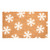 17" X 29" Brown And White Christmas Snowflake Outdoor Coir Door Mat