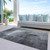 5' X 8' Gray Silver And Charcoal Abstract Washable Indoor Outdoor Area Rug - 608219144975