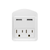 Travel AC Charger 2 Outlet 2 USB Ports 2.4A with 540 Joules Surge Protection