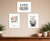 Set Of Three Rise and Shine White Framed Print Kitchen Wall Art - 608219241933
