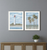 Set Of Two Cape May Lighthouse And Palm Trees White Framed Wall Art - 880016743920