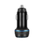 2 Pack Dual Port Car Charger- Type C & USB- Black - 194162005697