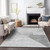 5' X 8' Gray Silver And Charcoal Abstract Washable Indoor Outdoor Area Rug - 608219168643