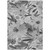 5' X 8' Gray And Charcoal Floral Washable Indoor Outdoor Area Rug - 880016463682