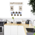 Set Of Four Kitchen Collection VI with Seven Peg Mug Rack 4 White Framed Print Kitchen Wall Art - 608219176327