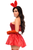 Top Drawer 5 PC Premium Red Bunny Corset Costume