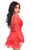 Top Drawer 2 PC Red Lace Steel Boned Corset & Skirt Set