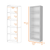 71" White Wood Five Tier Bookcase