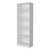 71" White Wood Five Tier Bookcase