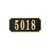 Waterford Rectangle Cast Aluminum With Gold Border Address Plaque