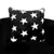 Plutus Black and White Stars Soft Animal Faux Fur Luxury Throw Pillow