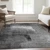 8' X 10' Gray Silver And Charcoal Abstract Washable Indoor Outdoor Area Rug