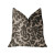 Plutus Lustrous Leaves Gray Luxury Throw Pillow
