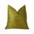 Plutus Deep Lemon Grass Metallic Citrine and Gold Handmade Luxury Pillow