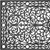 36" X 72" Black Scrollwork Outdoor Rubber Door Mat