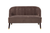 Deco Brown Button Tufted Upholstered Bench