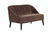 Deco Brown Button Tufted Upholstered Bench