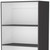 71" Gray And White Wood Three Tier Bookcase with Two Doors