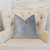 Plutus Icy Sky Blue and Silver Luxury Throw Pillow