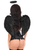 Top Drawer 3 PC Black Burlesque Dark Angel Corset Costume