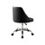 Black and Silver Faux Leather Adjustable Height Swivel Rolling Office Chair