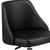 Black and Silver Faux Leather Adjustable Height Swivel Rolling Office Chair