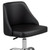 Black and Silver Faux Leather Adjustable Height Swivel Rolling Office Chair
