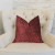 Plutus Hibiscus Burgundy Red Luxury Throw Pillow