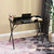 39" Black Wood and Metal X-Shape Computer Desk