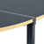 49" Black Wood and Metal Corner H-Shape Computer Desk