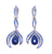 Pear-Shaped Simulated Diamond, Dangle Drop Earrings in 925 Sterling Silver