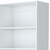 71" White Wood Three Tier Bookcase with Two Doors
