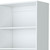 71" White Wood Three Tier Bookcase with Two Doors