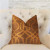 Plutus Portia  Gold and Brown Luxury Throw Pillow