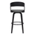 30" Gray And Black Iron Swivel Low Back Bar Height Bar Chair