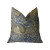 Plutus Myrtle  Navy Blue and Taupe Handmade Luxury Pillow