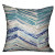 Plutus Skyline Breeze Blue Chevron Luxury Outdoor/Indoor Throw Pillow