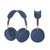 Blue & Orange Compact Soft Comfort Bluetooth Headphones