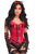 Lavish 4 PC Clear Red Sexy Devil Corset Costume
