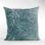 Plutus Blue Velvet Damask Luxury Throw Pillow