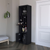 71" Black Wood Bar Cabinet With Two Doors