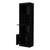71" Black Wood Bar Cabinet With Two Doors