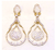 White Diamond Simulated, Vintage-Style Drop Earrings in Sterling Silver