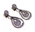 White Diamond Simulated, Vintage-Style Drop Earrings in Sterling Silver