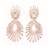 White Diamond Simulated, Vintage-Style Drop Earrings in Sterling Silver