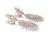 White Diamond Simulated, Vintage-Style Drop Earrings in Sterling Silver