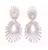 White Diamond Simulated, Vintage-Style Drop Earrings in Sterling Silver