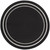 8' Black And Ivory Round Indoor Outdoor Area Rug