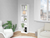71" White Wood Five Tier Bookcase