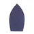 30" Navy Blue And White Metal and Wood Boat Shaped Bookcase